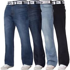 Kruze Mens Bootcut Jeans Wide