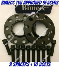 Alloy Wheel Spacers 12mm x 2 Bentley Lamborghini Black Bimecc 5x112 57.1