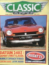 CLASSIC AND SPORTSCAR MAGAZINE - JANUARY 1984.Datsun 240Z, Bugatti,Cortina 1600E