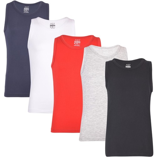 Kids boys pack vest top - boys, 100%