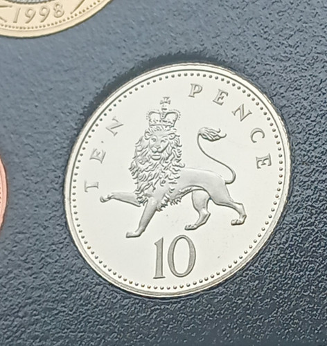 1998 10p proof - proof, crowned