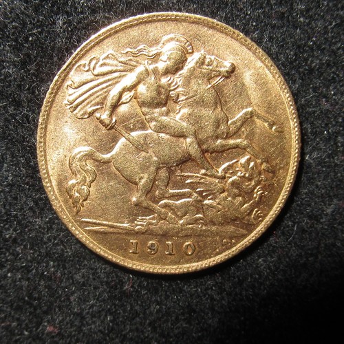 Edward vii 1910 gold 2 - vii, 1/2