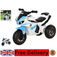 Blue Kids Ride-On Police Bike