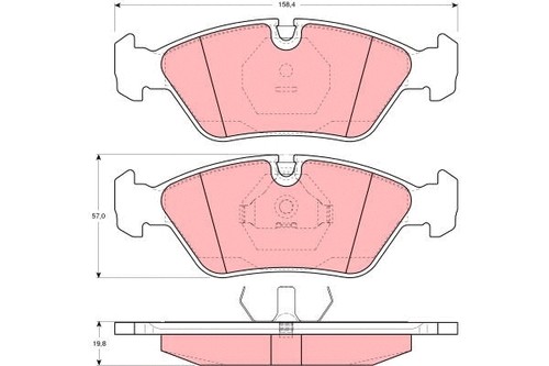 Front brake pad set disc - disc,
