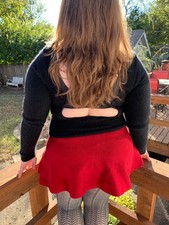 Fuzzy angora backless beauty