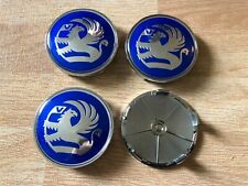 4x Vauxhall Blue Hub Alloy Caps Wheel Centre Cap Set of 4 Astra Corsa 68mm Blue