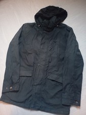 MENS GANT DOUBLE JACKET HOODED RAINCOAT NAVY BLUE SIZE M