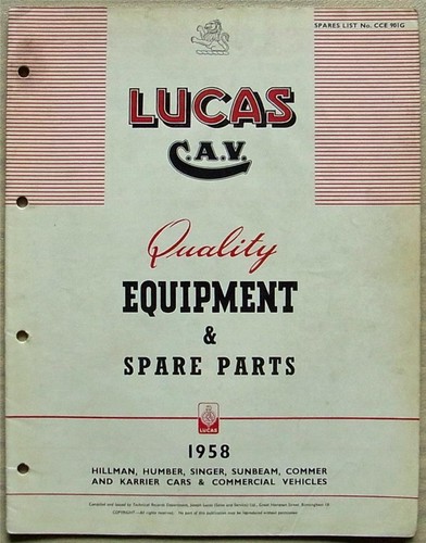 Lucas equipment spare parts - spare,
