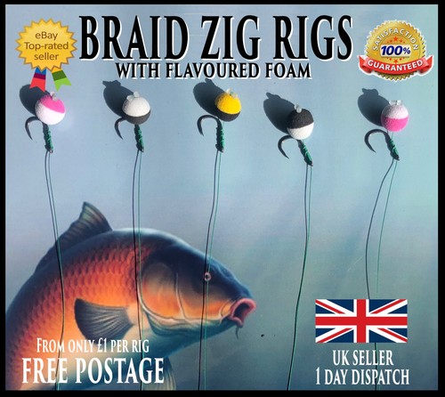 Pre tied carp rigs - weed, green