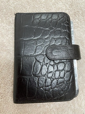 MULBERRY A6 agenda file diary congo leather black + inserts FAST FREE DELIVERY