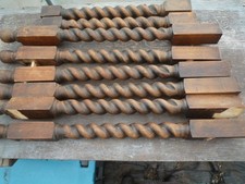 Vintage solid oak turned - turned, table
