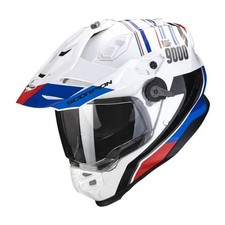 Scorpion ADF-9000 Desert Adventure Moto Motorcycle Helmet White / Blue / Red