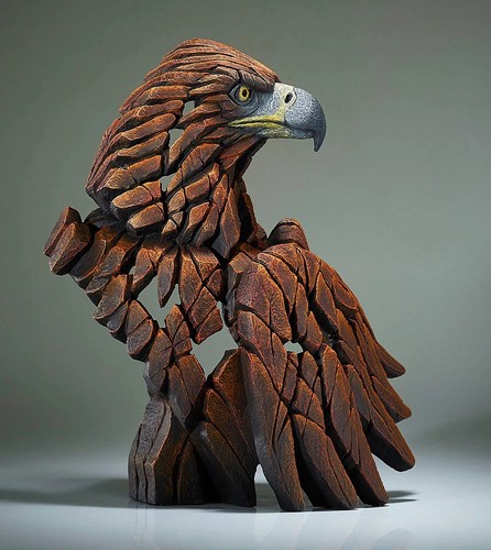 Edge sculpture golden eagle - golden, by