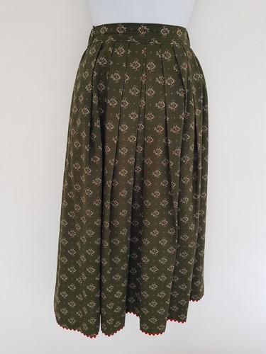 Vintage skirt olive green - olive,