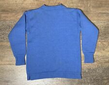 Le Tricoteur Traditional Guernsey Wool Blue Jumper Fisherman - 18”