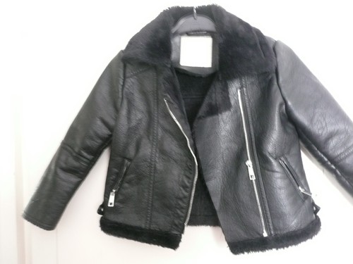 Girls faux leather black - leather,