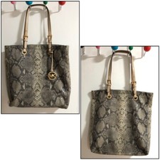 Michael Kors Tote Bag Camouflage Color Python Print shimmering