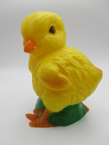 Yellow plastic easter chicks - plastic,