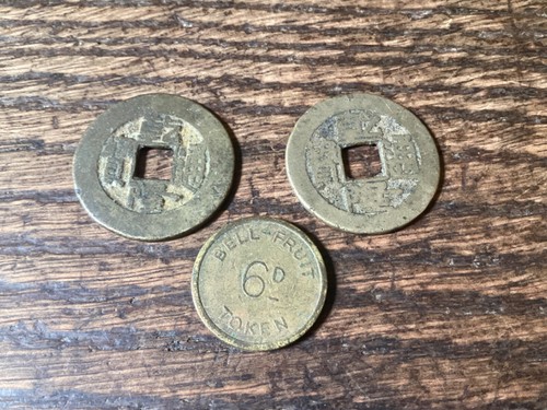 Bell fruit chinese coins - fruit,