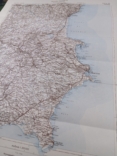 Ww2 captured german - map, of