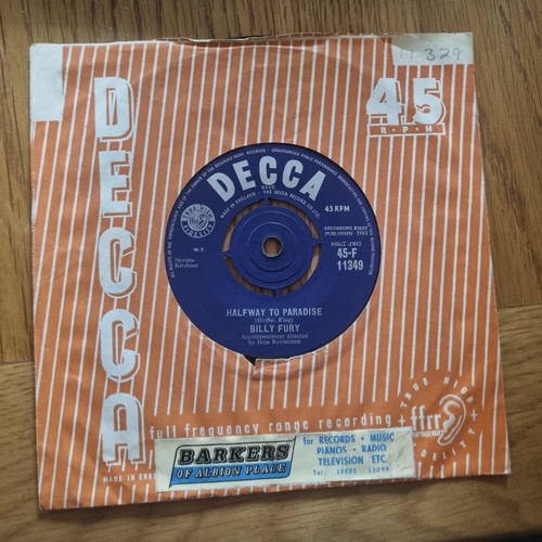 Billy fury halfway to - billy,