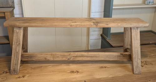 Milking bench seat - bench, rustic