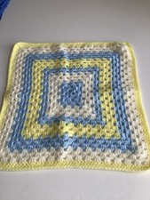 Crocheted Baby Blanket 16 In X 16 In In very Good Condition