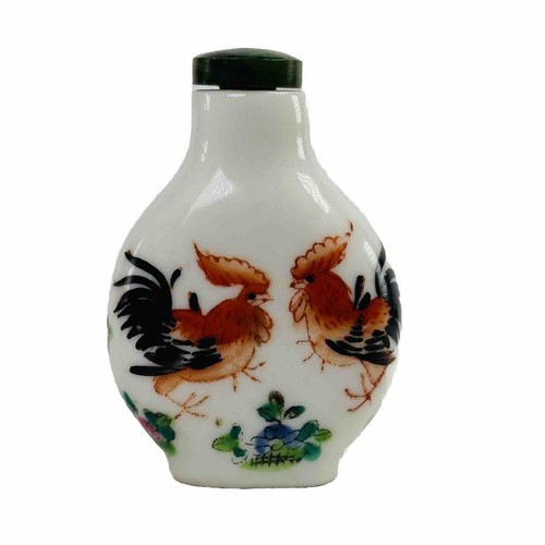 Chinese glass snuff bottle - snuff,