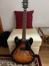 Washburn HB30 Semi Acoustic Electric Guitar +  Stagg Tweed Case and Peavey Amp.