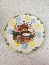 Rare 1 x 13” C.M.S pizza plate  yellow in colour, made in Italy 