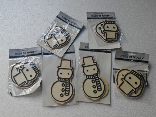 Set wooden snowman craft - set,