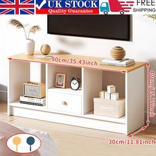90CM Wooden Storage TV Cabinet Living Room Media Cabinet 3 Shlef TV Unit Stand