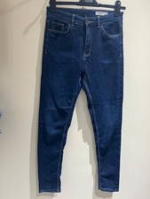 M&S Jeans Size 10 Blue Denim The Carrie Skinny High Rise Stretch Casual