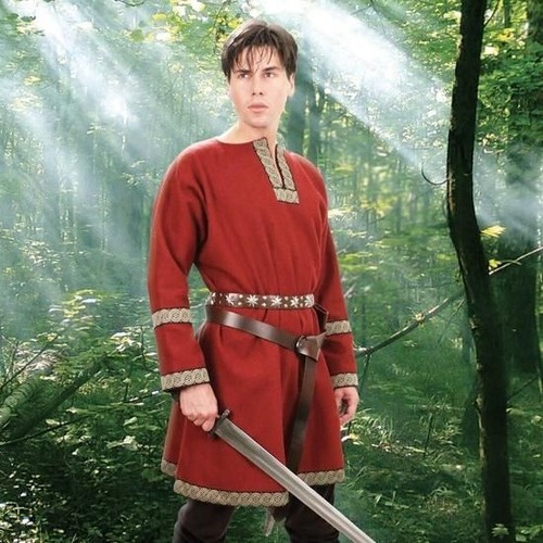 Medieval viking red woollen - viking,