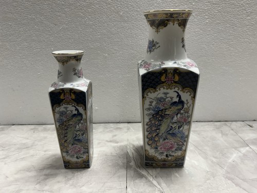 Vintage pair peacock - peacock, porcelain