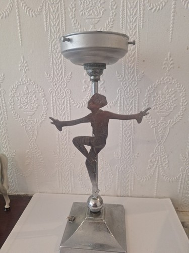 Chrome lady lamp art - lady, lamp-art