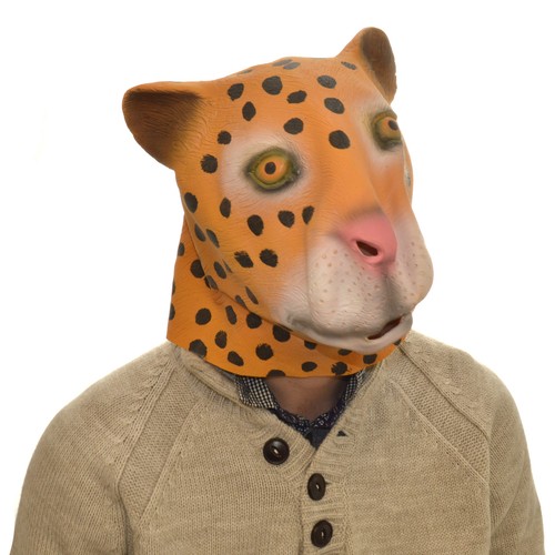 Latex leopard mask full - latex,