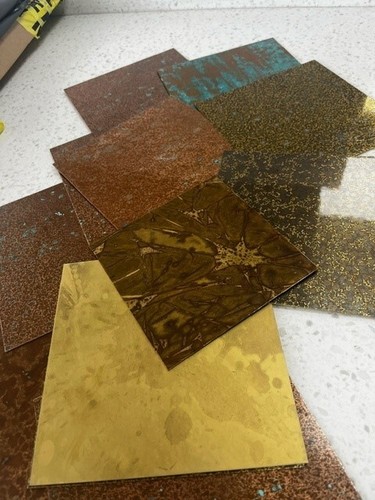 Aged copper brass - aged, imperfect