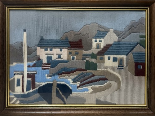 Handmade yarn painting framed - handmade,