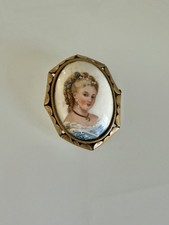 Limoges Gold Tone Portrait