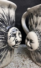 Stoneware 3D Medieval Face Mug