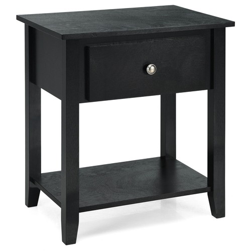 Wood bedside table with - wood,
