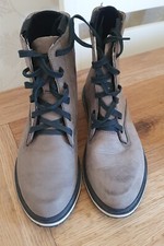 Terra Plana x Anthropologie Leather Ankle Boots Grey UK 7 EU 40