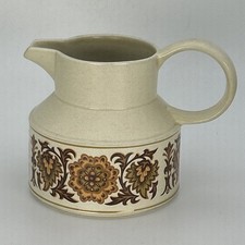 Midwinter Stonehenge Woodland Jug Jessie Tate Orange Brown Floral Vintage MCM