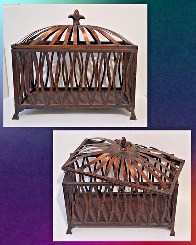 Large copper metal cage - large,