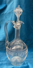 Antique Glass Claret Jug - Balloon & Column Stopper 
