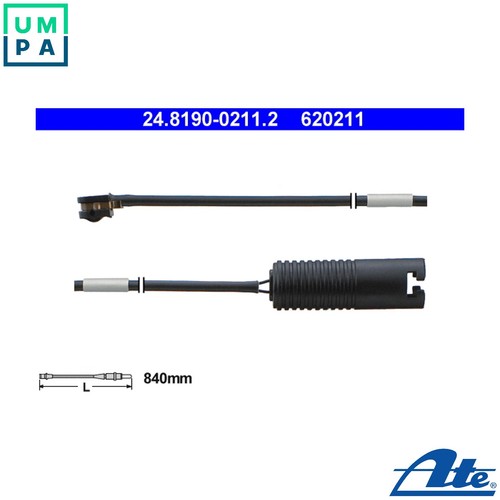 Warning contact brake pad - warning,