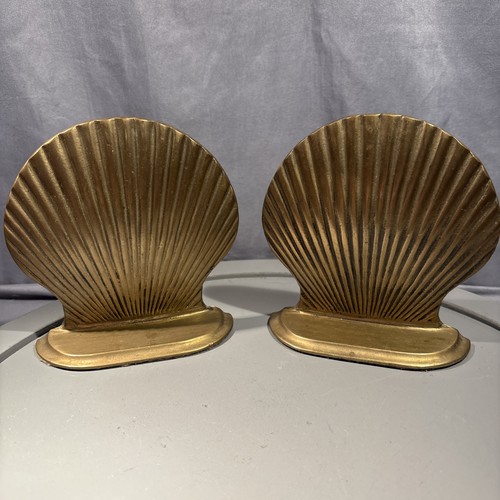 Vtg brass scallop clam sea - vtg,