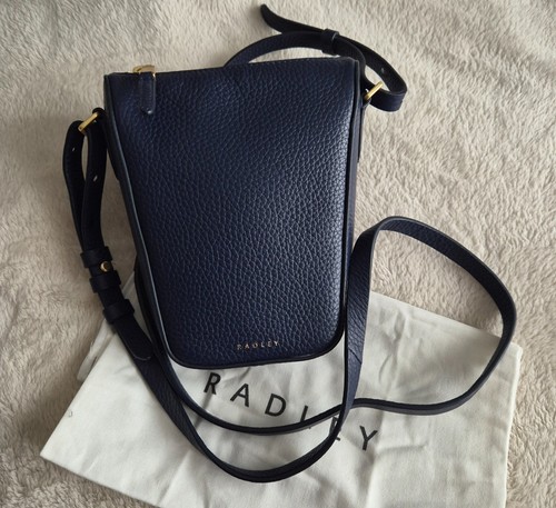 Radley navy leather shoulder - navy,
