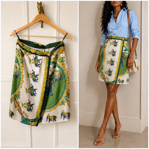 Mondi vintage silk wrap - silk, skirt